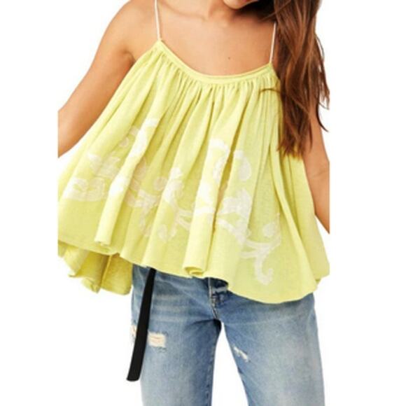 FP On Clouds Swing Tank In Lemon Ivory Combo S - Picture 1 of 6